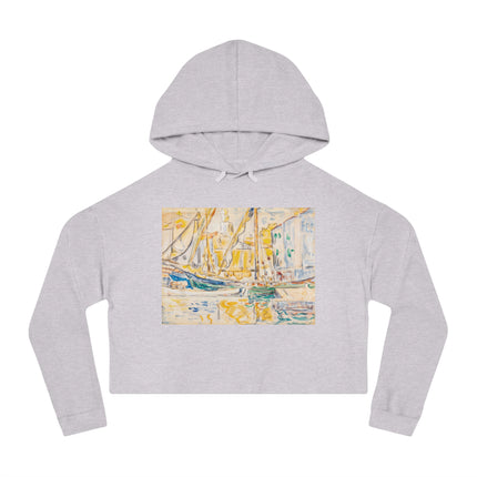 Saint-Tropez by Paul Signac Women’s Cropped Hooded Sweatshirt