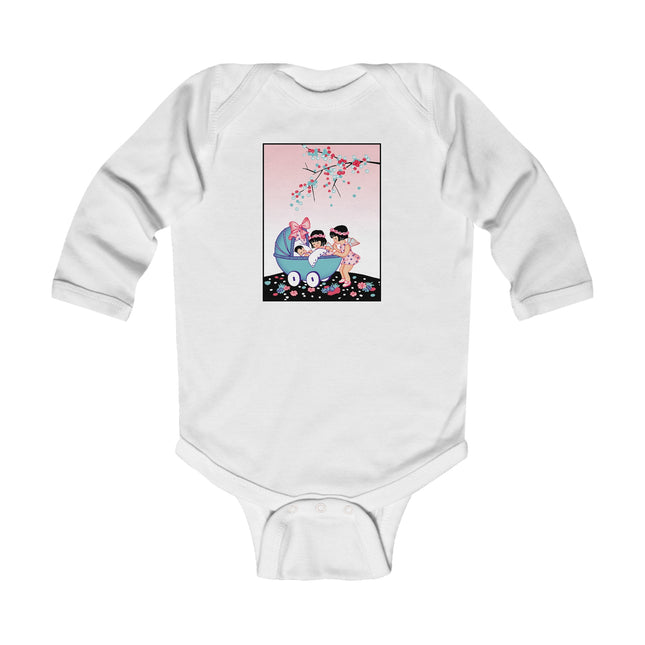 Whispers of Wonder Long Sleeve Baby Bodysuit – Fairy Garden Dreams & Cozy Comfort