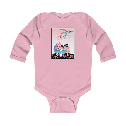 Whispers of Wonder Long Sleeve Baby Bodysuit – Fairy Garden Dreams & Cozy Comfort