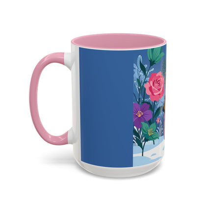 🌹❄️ The Holly Rose Of Winter Colorful Mug – Art Deco Christmas Garden