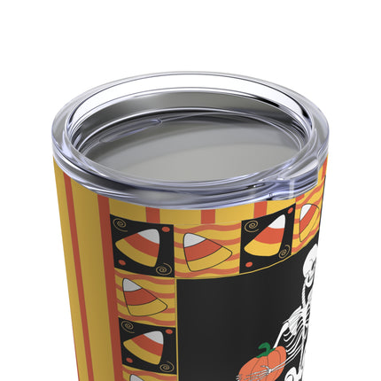 Candy Corn Skeleton Tumbler 20oz