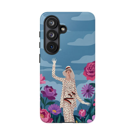🌺👒 The Grand Flower Promenade Phone Case – Art Deco Fashion Illustration