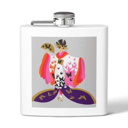 Butterfly Kimono Flask – Elegant Japanese Fantasy & Whimsical Grace
