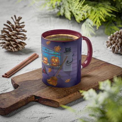 Whimsical Halloween Mischief Colorful Mugs, 11oz