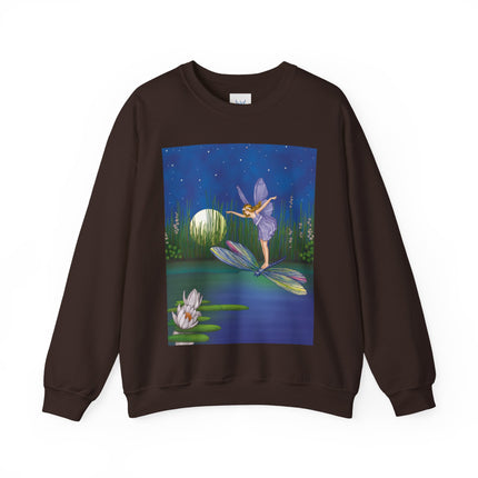 Fairy on a Dragonfly Heavy Blend™ Crewneck Sweatshirt