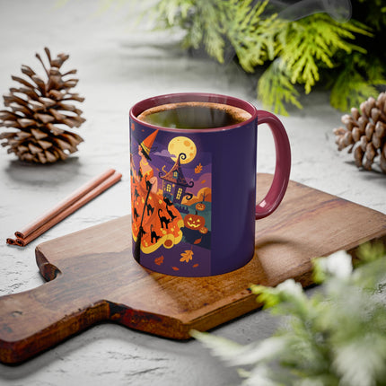 🐈‍⬛🎃 The Black Cat Witch Of Pumpkin Manor Colorful Mug – Whimsical Halloween Charm