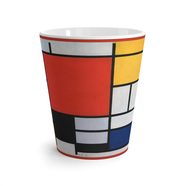 Composition with Red, Yellow, Blue, and Black by Piet Mondrian Latte Mug