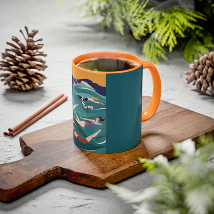 Summer Splash Colorful Mugs – Retro Beach Joy & Carefree Summer Vibes