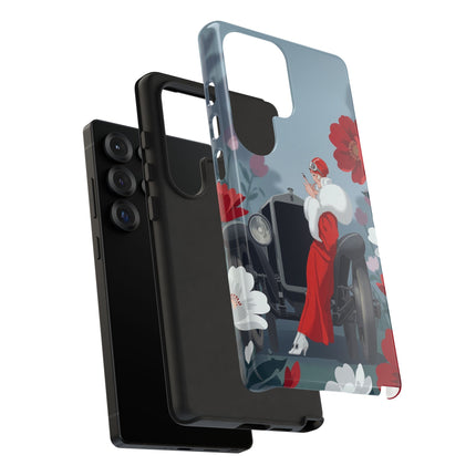 🚗🌺 The Lady Of The Grand Touring Car Phone Case – Art Deco Motoring Elegance