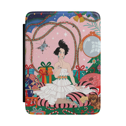 🎀🎄 Christmas Morning In The Rose Parlor Kindle Case – Art Deco Holiday Fantasy