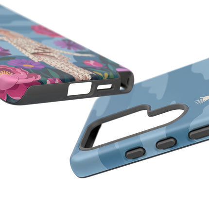🌺👒 The Grand Flower Promenade Phone Case – Art Deco Fashion Illustration