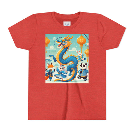 Blue & Gold Dragon Festival Parade Youth Short Sleeve Tee