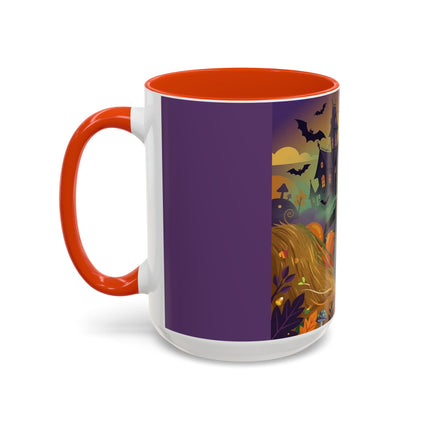 🌙🎃 The Scarecrow Of Haunted Hollow Colorful Mug – Whimsical Halloween Mystery