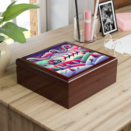 Festive Reindeer Flight Jewelry Box