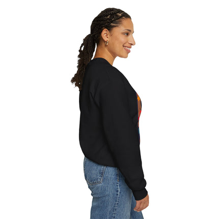 Black Cat in Kimono Unisex Heavy Blend™ Crewneck Sweatshirt