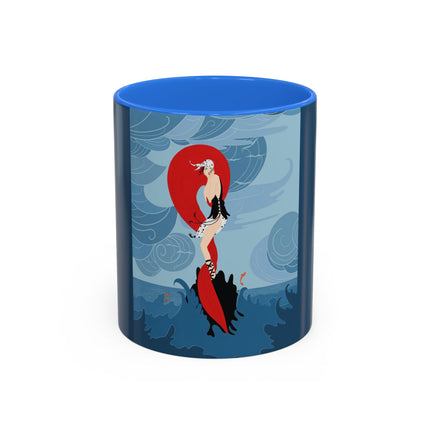 Siren of the Waves Colorful Mugs – Dramatic Sea Power & Bold Elegance