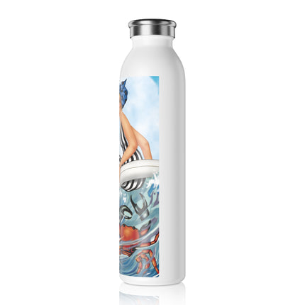 Playful Waves and Fashion Follies Slim Water Bottle