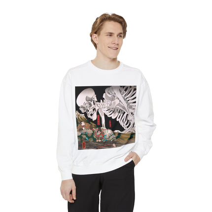 Mitsukuni Defying the Skeleton Spectre by Utagawa Kuniyoshi Garment-Dyed Sweatshirt