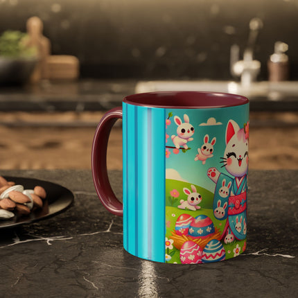 Springtime Kitten’s Easter Joy Colorful Mugs (11oz, 15oz)