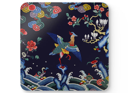 Rank Badge with Mandarin Corkwood Coaster Set