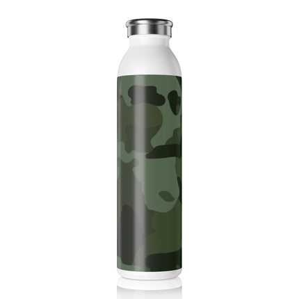 Classic Camouflage Print Slim Water Bottle