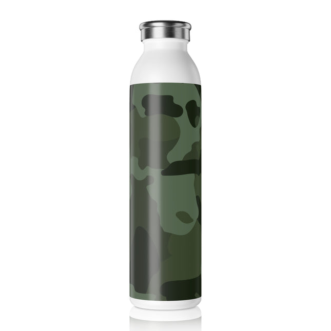 Classic Camouflage Print Slim Water Bottle