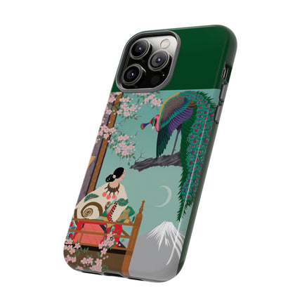 Peacock Garden Phone Case – Japanese Elegance & Timeless Beauty