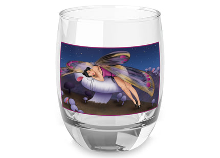 Slumbering Fairy on a Mushroom Whiskey Glass