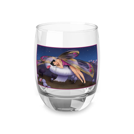 Slumbering Fairy on a Mushroom Whiskey Glass