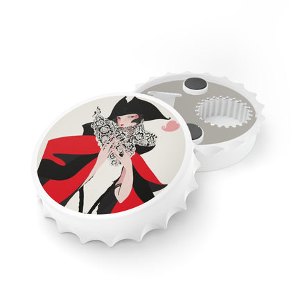 Crimson Masquerade Bottle Opener – Dramatic Grace & Bold Elegance