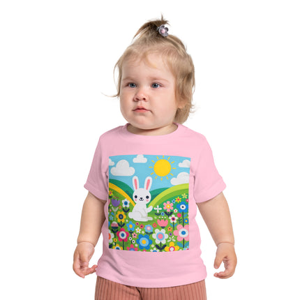 A Young Bunny’s Day Baby T-Shirt – Gentle Moments in Bloom