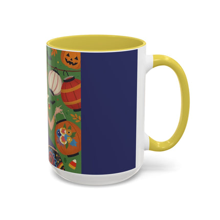 🏮🎃 The Lady Of Halloween Lanterns Colorful Mug – Colorful Art Deco Halloween Charm
