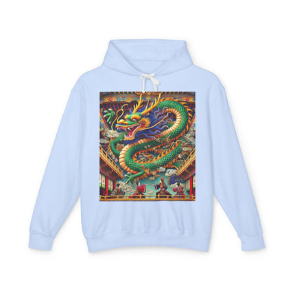 Tibetan Dragon Over Kabuki Duel Hoodie