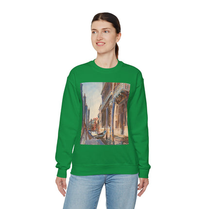 Gondola Moorings on the Grand Canal by John Singer Sargent Heavy Blend™ Crewneck Sweatshirt