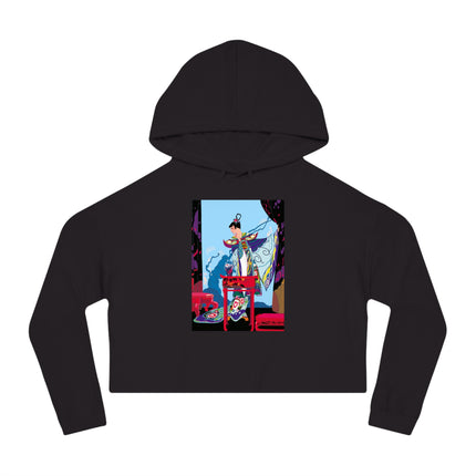 A Visual Journey by Umberto Brunelleschi Women’s Cropped Hooded Sweatshirt