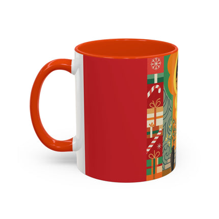 ❤️ The Lady Of The Candlelit Christmas Alcove Colorful Mug – Art Deco Holiday Elegance