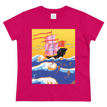 Golden Seas and Whimsical Dreams Women's Midweight Cotton Tee