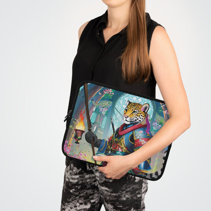 Cyberpunk Leopard Laptop Sleeve