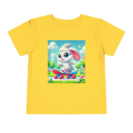 Skateboard Bunny Adventure Toddler Short Sleeve Tee