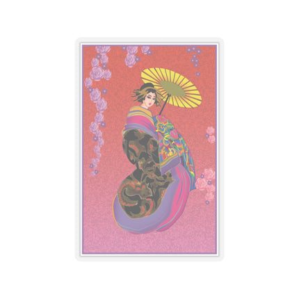 Enchanting Geisha Kiss-Cut Stickers (4 Sizes)