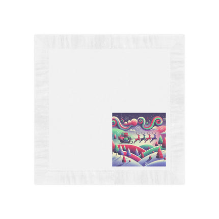 Festive Reindeer Flight White Coined Napkins