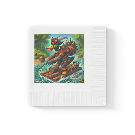 The Daring Drake White Coined Napkins