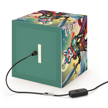 Cyberpunk Samurai Light Cube Lamp