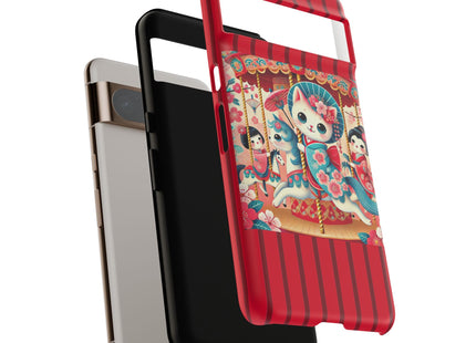 Geisha Kitten's Enchanted Carousel Phone Cases
