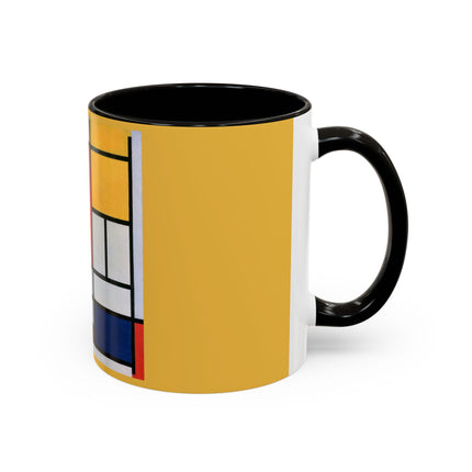 Composition with Red, Yellow, Blue, and Black by Piet Mondrian Colorful Mugs (11oz, 15oz)