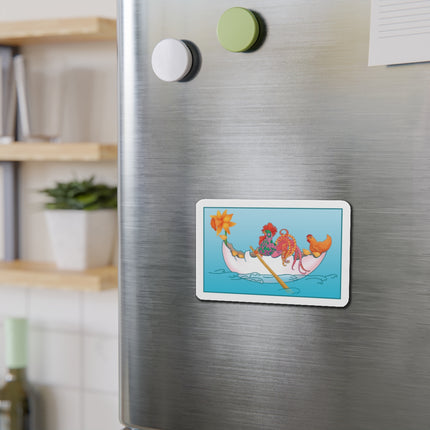 A Rooster's Seafaring Adventure Die-Cut Magnets (5 Sizes)