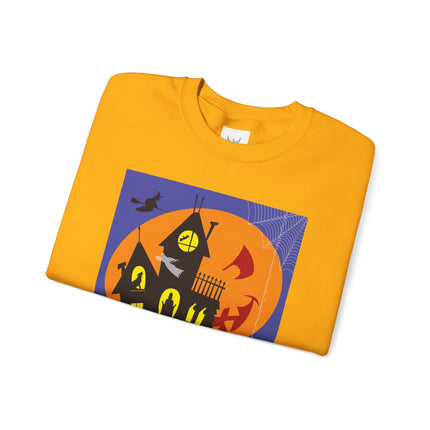 Halloween Night at the Haunted House Unisex Heavy Blend™ Crewneck Sweatshirt