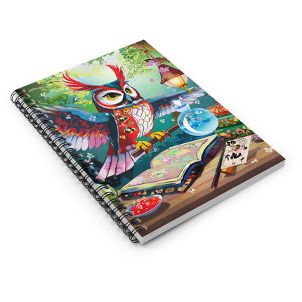Owl's Magical Workshop Spiral Notebook - Ruled Line