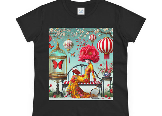 Reading In A Painted Garden Cotton Tee