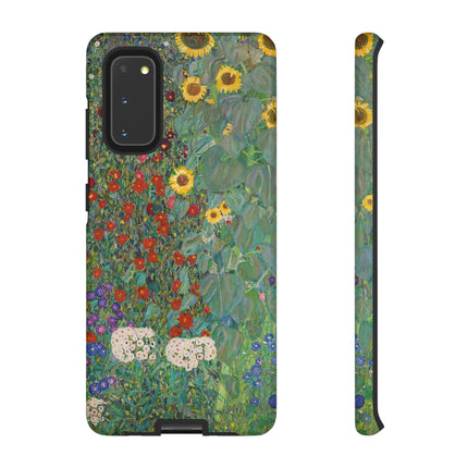 Farm Garden with Sunflowers by Gustav Klimt Phone Cases